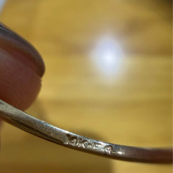 14 karat gold ladies wedding ring set - Picture 7 of 9